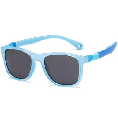 Kids Colorful Sunglasses Silicon TAC Polarized Sunglasses Clear Lens NP0809(P)