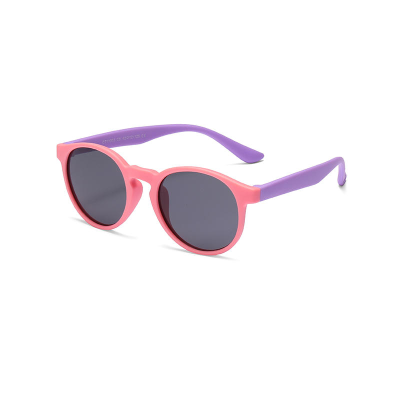 New Arrival Latest Design UV Protection Girls Glasses Round Kid Sunglasses 11003-RTS